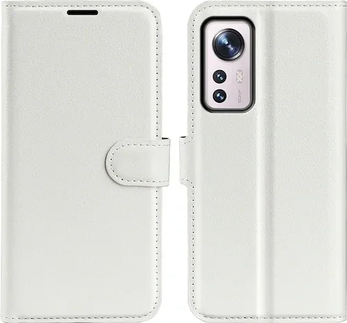 Cover-Discount Leder Etui für Xiaomi 12 Pro weiß