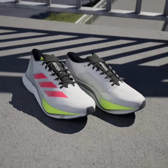 adidas Adizero Boston 12 dash grey/lucid red/lucid lemon (Herren)