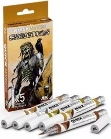 AK-Interactive Quick Markers Skeletons Farbset, 5-tlg.