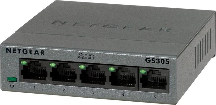 Netgear SOHO GS300 Desktop Gigabit Switch, 5x RJ-45