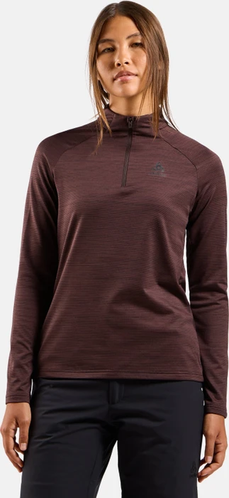 Odlo Essentials Ceramiwarm Mid Layer Funktionsshirt langarm fudge melange (Damen)