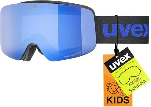 UVEX Pwdr FM black matt/mirror blue (Junior)