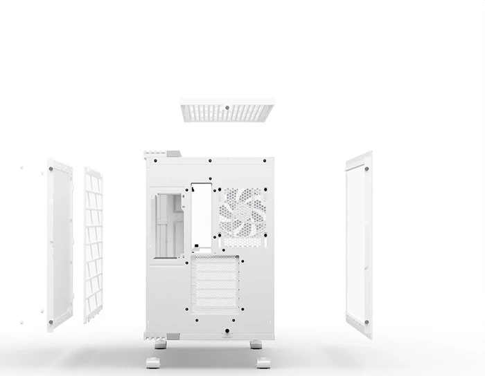 be quiet! Light Base 600 LX White, weiß, Glasfenster