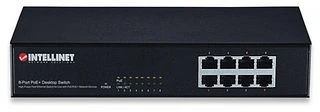 Intellinet Desktop Switch, 8x RJ-45, 140W PoE+