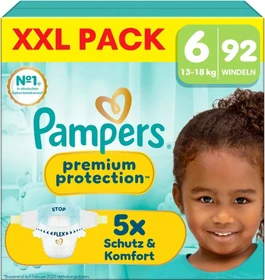 Pampers Premium Protection Gr.6 Einwegwindel, 13-18kg, 92 Stück