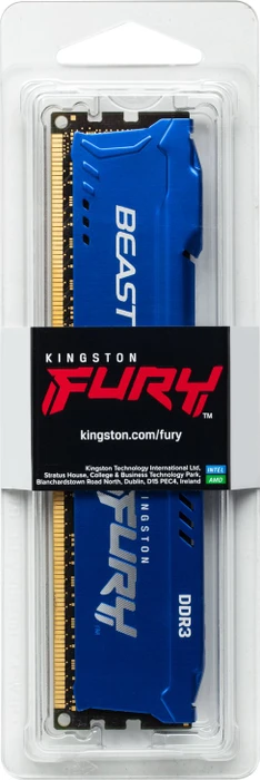 Kingston FURY Beast blau UDIMM 4GB, DDR3-1600, CL10-10-10, 1RX8