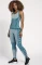 hummel CLEA Seamless Tight Hose lang blue coral/marshmallow (Damen) Vorschaubild