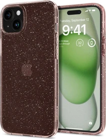 Spigen Liquid Crystal Glitter für Apple iPhone 15 Plus Rose Quartz
