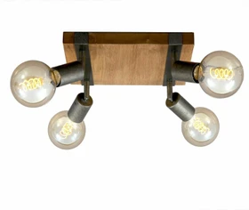Briloner Wood Basic Spot 4-flammig grau