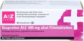 AbZ Ibuprofen 400mg akut Filmtabletten, 50 Stück