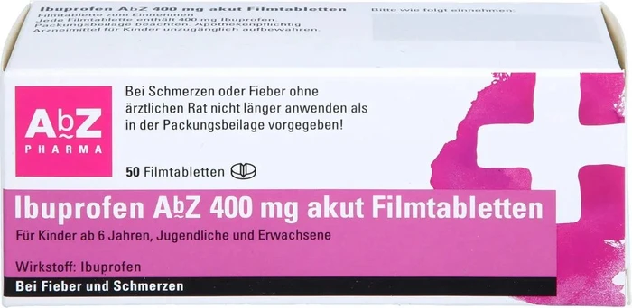 AbZ Ibuprofen 400mg akut Filmtabletten, 50 Stück