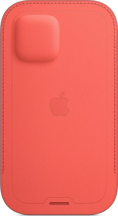Apple Lederhülle mit MagSafe für iPhone 12/12 Pro zitruspink