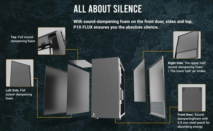 Antec P10 Flux, schwarz, schallgedämmt
