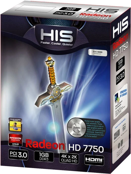 HIS Radeon HD 7750 iCooler, 1GB DDR3, VGA, DVI, HDMI