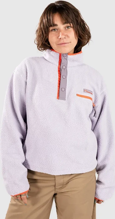 Columbia Helvetia II Cropped Sherpa Half Snap Fleece Pullover lavender pearl/shale purple/zing (Damen)