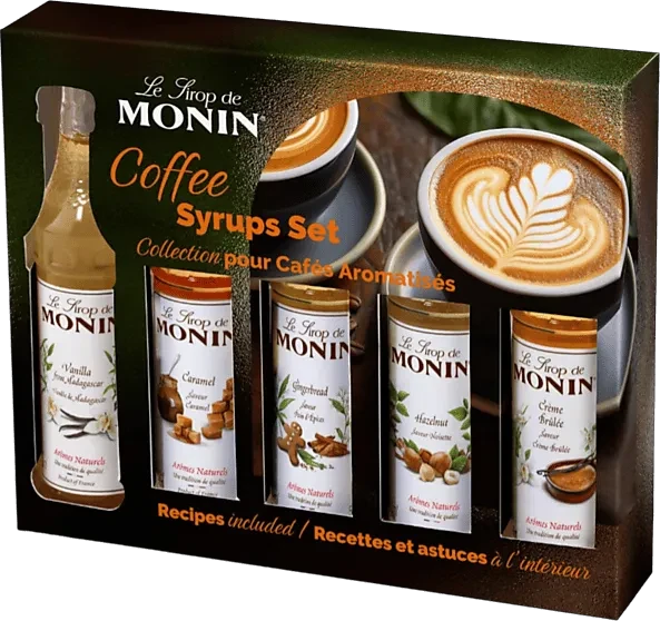 Monin Coffee Syrups Set 5x 50ml