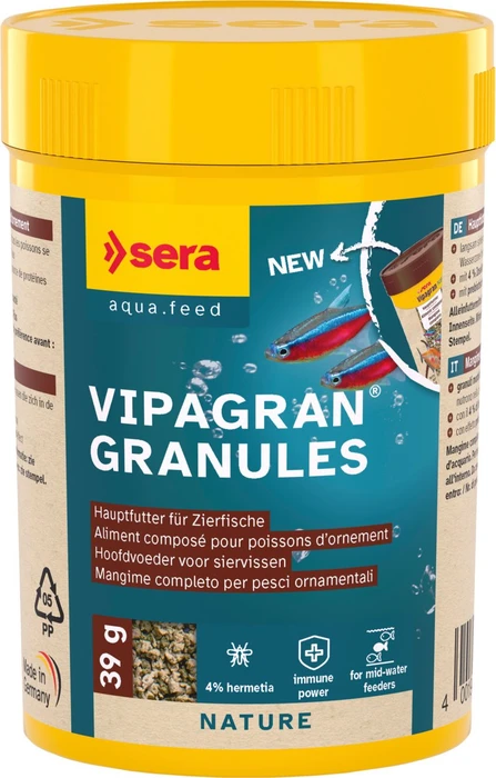 sera Vipagran Softgranulat langsam sinkendes Fischfutter, 30g, 100ml