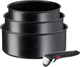 Tefal L39996 Ingenio Black Stone Kasserolle-Set, 4-tlg.