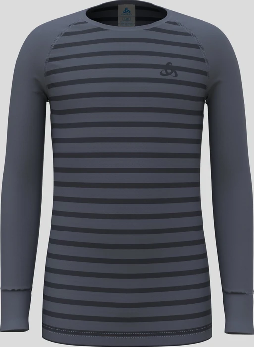 Odlo Active Warm Eco Stripes Funktionsshirt langarm folkstone gray/india ink (Junior)