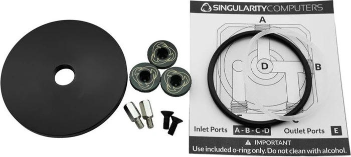 Singularity Computers Protium D5 Pumpenaufsatz, G1/4", Black Acetal