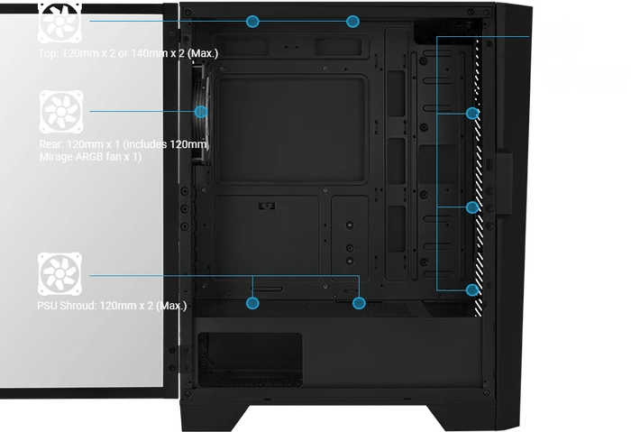 AeroCool Mirage, Glasfenster