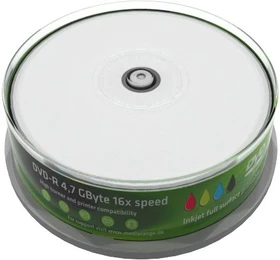 MediaRange DVD-R 4.7GB, 16x, 25er Spindel, printable