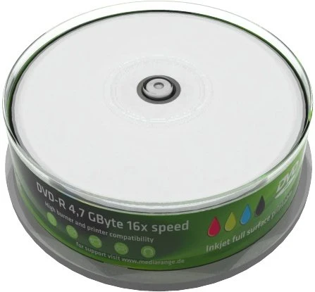 MediaRange DVD-R 4.7GB, 16x, 25er Spindel, printable