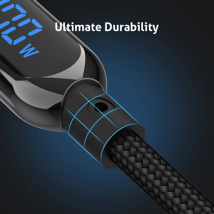 SooPii S10CC, 100W LED Display USB-C to USB-C Cable, 1.20m