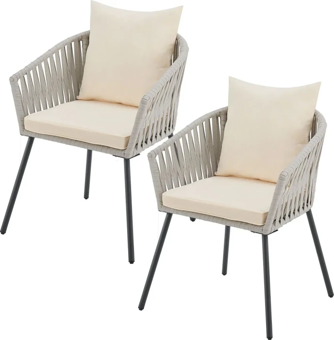 Juskys Rope Gartensessel-Set, 2-tlg.