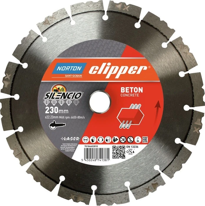 Norton Clipper Pro Beton Silencio Diamanttrennscheibe, 350x2.8x25.4mm, 1 Stück