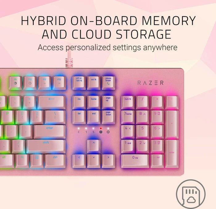 Razer Huntsman Quartz Pink, Razer Clicky Optical PURPLE, USB, US