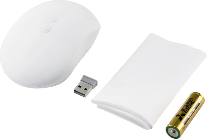 Renkforce Hygiene-Funkmaus weiß, antimikrobiell, IP53 spritzwassergeschützt, USB