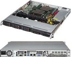 Supermicro SuperChassis 113MFAC2-605CB, grau/schwarz, 1HE, 1x 600W