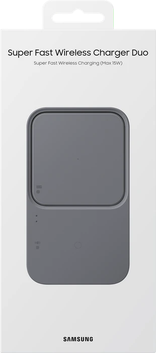 Samsung Super Fast Wireless Charger Duo Dark Grey