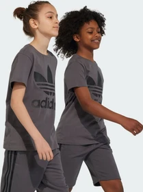 adidas Trefoil T-Shirt kurzarm grey five (Junior)