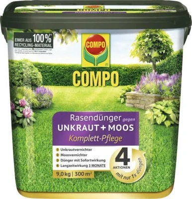Compo Floranid Rasendünger gegen Unkraut+Moos 4in1