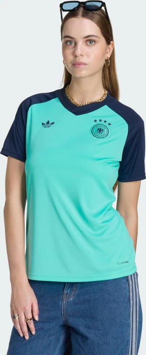 adidas FIFA WM 2026 Deutschland Auswärts Aufwärmtrikot kurzarm flash aqua (Damen)