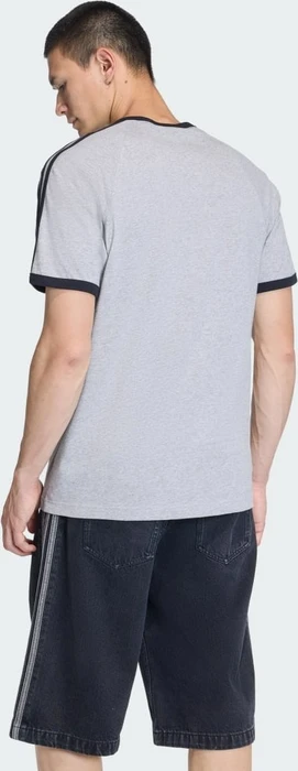 adidas 3-Streifen T-Shirt kurzarm medium grey heather (Herren)