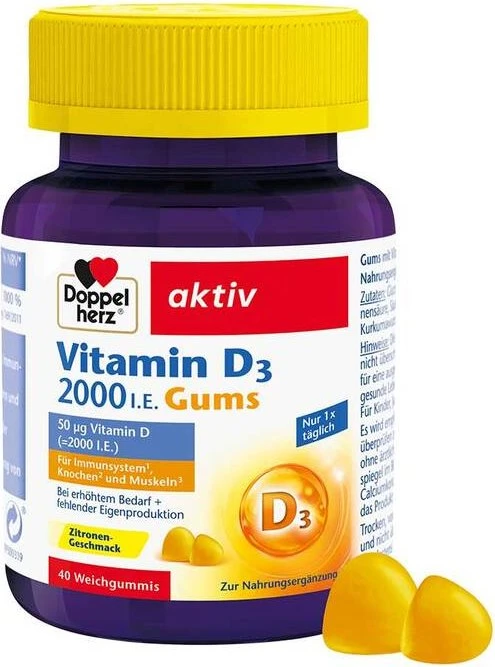 Doppelherz aktiv Vitamin D3 2000 IE Gums, 40 Stück