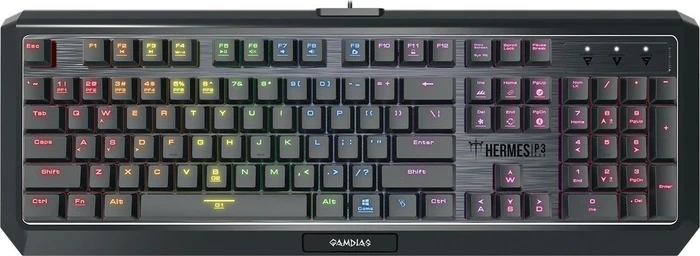 Gamdias Hermes P3 RGB, LEDs RGB, LOW PROFILE BLUE, USB, UK
