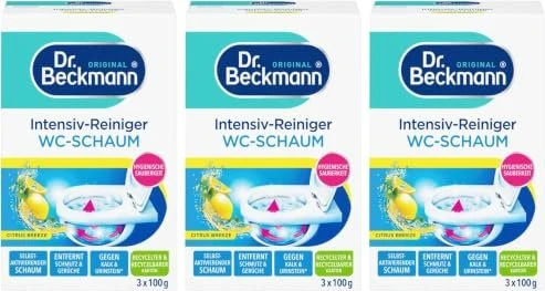 Dr. Beckmann Intensiv Reiniger WC-Schaum Citrus Breeze, 300g (3x 100g)