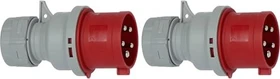 Brennenstuhl CEE-Stecker 400V/32A für die Verwendung im Außenbereich (IP44, mit schraubbarer Anschlusstechnik, 5-polig)