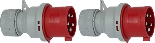 Brennenstuhl CEE-Stecker 400V/32A für die Verwendung im Außenbereich (IP44, mit schraubbarer Anschlusstechnik, 5-polig)