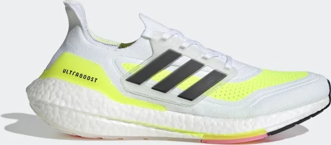 adidas Ultraboost 21 cloud white/core black/solar yellow (Herren)