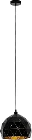 Eglo Roccaforte Pendelleuchte 30cm schwarz/gold