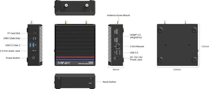 Minix NEO Z350-0dB, Core 3 N350, 16GB RAM, 512GB SSD
