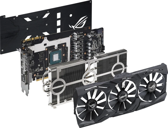 ASUS ROG Strix GeForce GTX 1070 Ti, ROG-STRIX-GTX1070TI-8G-GAMING, 8GB GDDR5, DVI, 2x HDMI, 2x DP