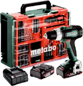 Metabo BS 18 L Akku-Bohrschrauber inkl. Koffer + 2 Akkus 2.0Ah + Zubehör