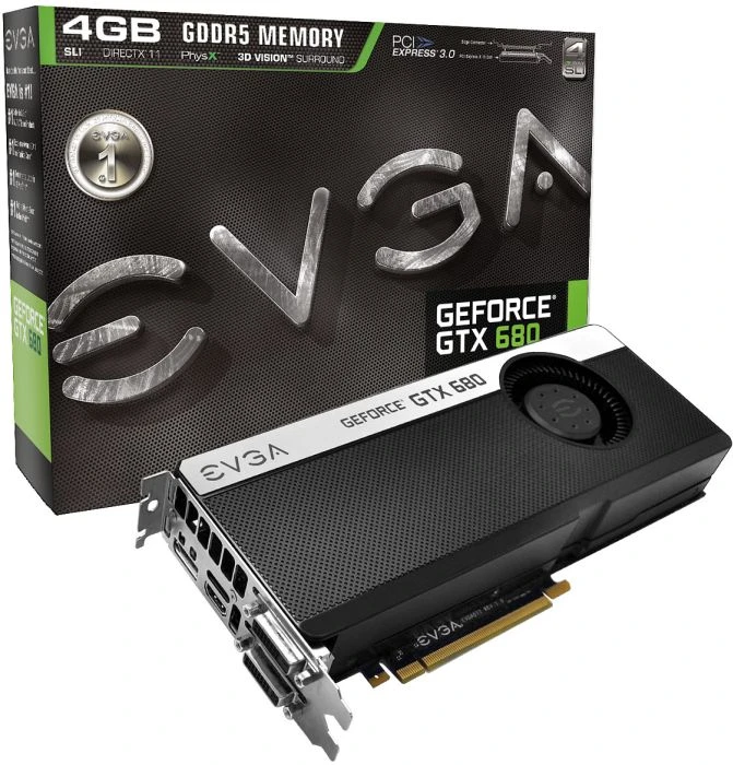 EVGA GeForce GTX 680, 4GB GDDR5, 2x DVI, HDMI, DP