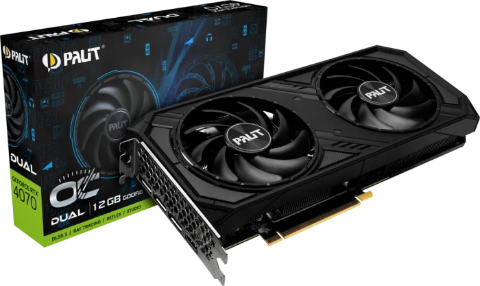 Palit GeForce RTX 4070 Dual OC, 12GB GDDR6, HDMI, 3x DP
